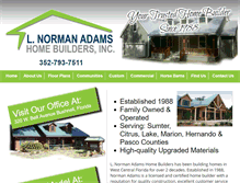 Tablet Screenshot of normanadamshomebuilders.com
